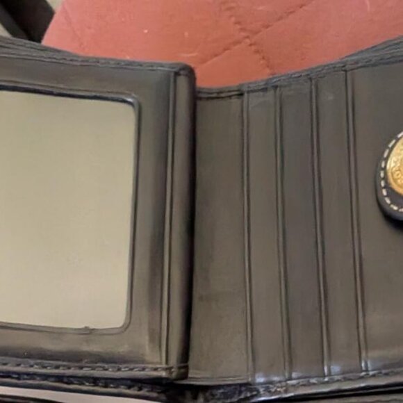 COACH SIGNATURE BI-FOLD WALLET Leather & Canvas - Picture 4 of 5